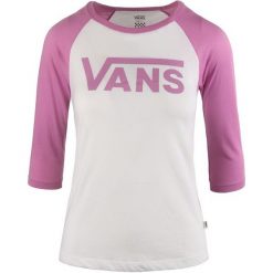 Vans T-Shirt Damski Flying V Raglan Biały/Fioletowy M. Białe bluzki sportowe damskie marki Vans, m, z nadrukiem, z bawełny, bez kołnierzyka, bez rękawów, bez kaptura. W wyprzedaży za 95,00 zł.