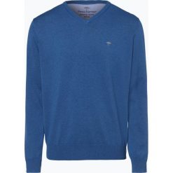 Fynch Hatton - Sweter męski, niebieski. Niebieskie swetry męskie marki Fynch-Hatton, xl, bez wzorów, z dekoltem w serek, bez kaptura. Za 249,95 zł.