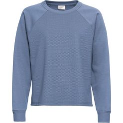 Bluza z połyskującego materiału bonprix matowy niebieski. Bluzy damskie bonprix. Za 32,99 zł.