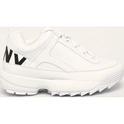 Dkny - Buty. Białe buty sportowe damskie DKNY, bez wzorów, z gumy, sportowe. W wyprzedaży za 419,90 zł.