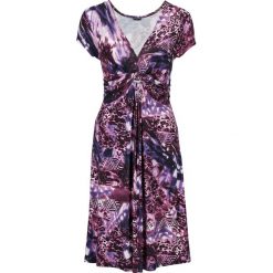 Sukienki: Sukienka shirtowa bonprix lila wzorzysty