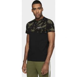 T-shirt męski TSM249 - khaki allover. Brązowe koszulki męskie 4f, m, bez wzorów, bez kołnierzyka, bez rękawów. Za 69,99 zł.