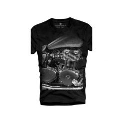 T-shirt UNDERWORLD Ring spun cotton Motorcycle. Szare t-shirty męskie z nadrukiem marki Button. Za 59,99 zł.