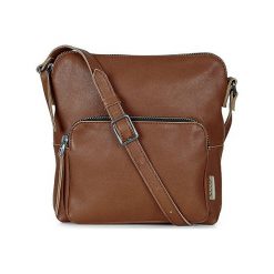 ECCO Casper - Brązowy - 22x21x3cm - Torby. Pomarańczowe torby męskie skórzane ecco, w paski, z bawełny. W wyprzedaży za 419,00 zł.