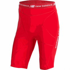 Szorty kompresyjne - MS710139HRD. Spodenki sportowe męskie New Balance, na jesień, m, bez wzorów, z poliesteru, sportowe, na fitness i siłownię. W wyprzedaży za 129,99 zł.