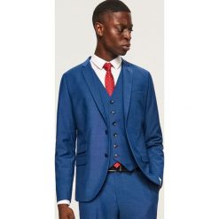 Marynarka garniturowa slim fit - Niebieski. Niebieskie marynarki męskie slim fit Reserved. Za 299,99 zł.