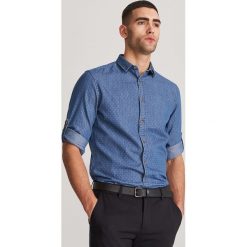 Jeansowa koszula regular fit - Niebieski. Niebieskie koszule męskie Reserved, s, z jeansu. Za 89,99 zł.