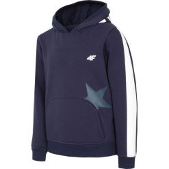 Bluza dla dużych dzieci (dziewcząt) JBLD212 - ciemny granat. Pomarańczowe bluzy dziewczęce marki 4F JUNIOR, bez wzorów, z bawełny, bez rękawów, bez kaptura. W wyprzedaży za 49,99 zł.