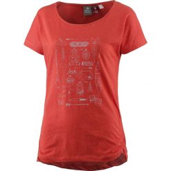 Koszulka w kolorze czerwonym. Czerwone t-shirty damskie OCK, z nadrukiem, z okrągłym kołnierzem. W wyprzedaży za 56,95 zł.