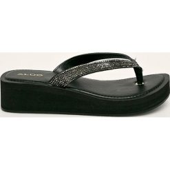 Aldo - Japonki Yberani. Czarne koturny damskie ALDO, z okrągłym noskiem, bez obcasa, na obcasie, bez zapięcia. Za 169,90 zł.