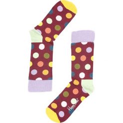 Bordowe Skarpetki Big Dots Happy Socks. Czerwone skarpetki damskie Born2be, w kolorowe wzory. Za 24,99 zł.