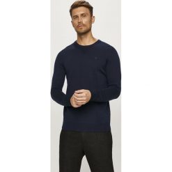 G-Star Raw - Sweter. Niebieskie swetry męskie G-Star RAW, s, bez wzorów, z bawełny, retro, z okrągłym kołnierzem, bez kaptura. Za 419,90 zł.