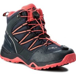 Trekkingi CMP - Kids Sirius Mid Hiking Shoes Wp 3Q48364J Antracite/Red Fluo 95BD. Niebieskie buty dziewczęce trekkingowe marki CMP, bez zapięcia. W wyprzedaży za 199,00 zł.