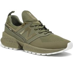Sneakersy NEW BALANCE - MS574KTD Zielony. Zielone sneakersy męskie New Balance, na co dzień, bez wzorów, ze skóry ekologicznej, eleganckie, bez zapięcia. Za 399,99 zł.
