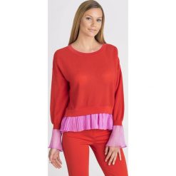 SWETER PINKO. Czerwone swetry damskie Pinko, s, bez wzorów, z dzianiny, bez rękawów, bez kaptura. Za 543,00 zł.