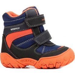Geox buty zimowe za kostkę chłopięce Gulp 20 niebiesko-pomarańczowe. Pomarańczowe buty chłopięce zimowe Geox, za kostkę, na rzepy. Za 279,00 zł.