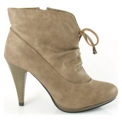 SEXY BOTKI na Obcasie 10 cm. Khaki. Brązowe botki damskie na obcasie vices. Za 89,00 zł.