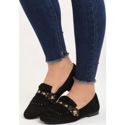 Czarne Zamszowe Mokasyny Star Cluster. Czarne mokasyny damskie Born2be, ze skóry, retro. Za 49,99 zł.