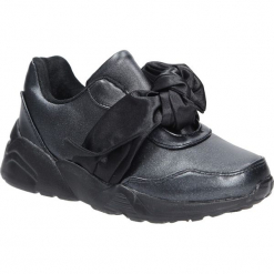 Czarne buty sportowe z kokardą Casu C12033-3. Czarne buciki niemowlęce Casu. Za 49,99 zł.