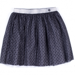Spódnica. Szare spódniczki dziewczęce marki ELEGANT JUNIOR GIRL, na imprezę, z nadrukiem, z poliesteru. Za 44,90 zł.