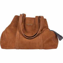 Skórzany shopper bag "Skylar" w kolorze jasnobrązowym - 53 x 38 x 14 cm. Brązowe shopper bag damskie Marc O'Polo, z materiału, na ramię. W wyprzedaży za 727,95 zł.