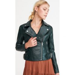 Ramoneska - Khaki. Brązowe kurtki damskie Reserved, bez wzorów, bez kaptura. Za 139,99 zł.