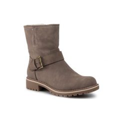 Clara Barson WS722-60. Brązowe botki damskie Clara Barson, ze skóry ekologicznej, bez obcasa, bez zapięcia. Za 129,99 zł.