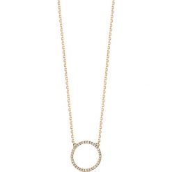 Naszyjniki damskie: Naszyjnik – złoto żółte 500, Diament 0,05ct
