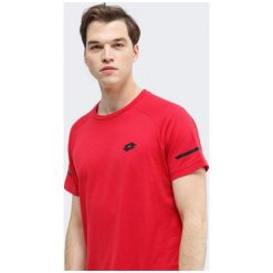 Lotto Koszulka Ss Dinamico Rgl Co , czerwony, rozmiar XXL. Czerwone koszulki męskie Lotto, xxl, bez wzorów, z bawełny, bez kołnierzyka, bez rękawów. W wyprzedaży za 47,99 zł.
