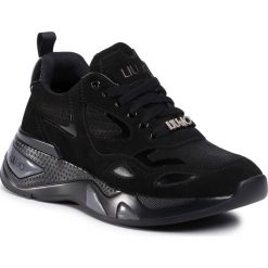 Sneakersy LIU JO - Hoa 01 BF0017 PX096 Black 22222. Czarne półbuty damskie Liu Jo, na co dzień, bez wzorów, ze skóry, bez obcasa, na płaskiej podeszwie, bez zapięcia. Za 879,00 zł.