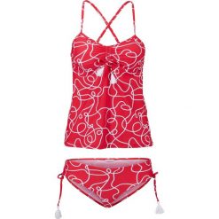 Tankini (2 części) bonprix czerwono-biały z nadrukiem. Czerwone stroje kąpielowe damskie bonprix, z nadrukiem. Za 89,99 zł.
