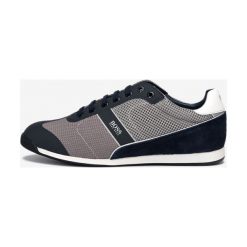 BOSS Glaze Tenisówki Niebieski. Niebieskie trampki męskie Boss, bez wzorów, ze skóry, bez zapięcia. Za 748,95 zł.