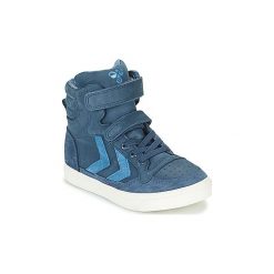 Buty Dziecko Hummel STADIL OILED HIGH JR. Niebieskie trampki dziewczęce Hummel, bez wzorów, bez zapięcia. Za 279,20 zł.