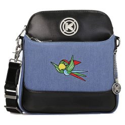 Torebka w kolorze niebieskim - (S)25 x (W)27 x (G)7 cm. Niebieskie torebki klasyczne damskie Kazar, w paski, z tkaniny. W wyprzedaży za 209,95 zł.