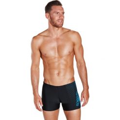 Spodenki kąpielowe z nadrukiem Endurance 10 Aquashort. Niebieskie kąpielówki męskie marki Speedo, z nadrukiem, z elastanu. Za 146,96 zł.