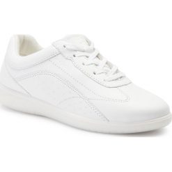 Sneakersy TBS - Orchide B7007 Blanc. Białe półbuty damskie TBS, ze skóry. W wyprzedaży za 269,00 zł.