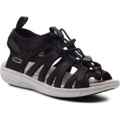 Sandały KEEN - Damaya Lattice 1020903 Black/Vapor Blue. Czarne klapki damskie Keen, bez wzorów, z tworzywa sztucznego, bez obcasa. W wyprzedaży za 209,00 zł.