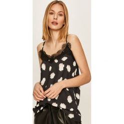 Answear - Top. Czarne bluzki damskie ANSWEAR, s, bez wzorów, z poliesteru, casualowe, bez kołnierzyka, bez rękawów. W wyprzedaży za 49,90 zł.