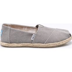 Toms - Espadryle Classic. Szare espadryle damskie marki Toms, bez wzorów, z materiału, bez obcasa. W wyprzedaży za 179,90 zł.