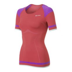 Bluzki sportowe damskie: Odlo Koszulka damska Shirt s/s crew neck Evolution Light Trend czerwona r. XS