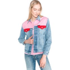 Calvin Klein Kurtka Niebieski Różowy. Różowe kurtki damskie Calvin Klein, l, bez wzorów, z bawełny. Za 654,95 zł.