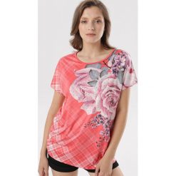 Koralowa Bluzka Kalirodia. Pomarańczowe bluzki damskie Born2be, xl, bez wzorów, bez kołnierzyka, bez rękawów. W wyprzedaży za 34,99 zł.