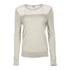 Mustang Sweter Damski M Szary. Szare swetry damskie Mustang, m, bez wzorów, z koronki, bez rękawów, bez kaptura. W wyprzedaży za 209,00 zł.