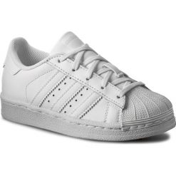 Buty adidas - Superstar Foundation C BA8380 Ftwwht/Ftwwht/Ftwwht. Białe półbuty dziewczęce Adidas, na sznurówki. W wyprzedaży za 189,00 zł.
