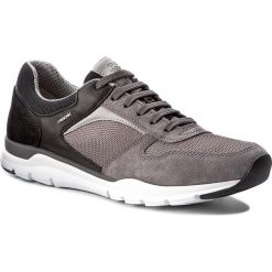 Sneakersy GEOX - U Calar A U722GA 01122 C9211 Anthracite/Black. Szare sneakersy męskie Geox, na co dzień, bez wzorów, ze skóry, eleganckie, bez zapięcia. W wyprzedaży za 269,00 zł.