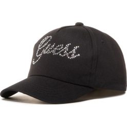 Czapka z daszkiem GUESS - Malie AGMAL1 CO203 BLACK. Czarne czapki damskie Guess, z aplikacjami, z bawełny. Za 89,00 zł.