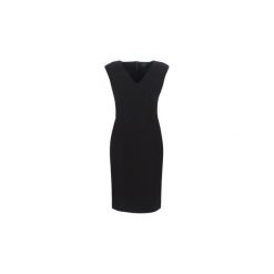 Sukienki długie Lauren Ralph Lauren BLACK CAP SLEEVE DAY DRESS. Czarne sukienki damskie Lauren Ralph Lauren, bez wzorów, bez kołnierzyka, bez rękawów, długie. Za 659,00 zł.