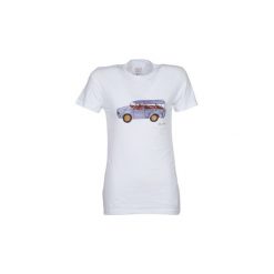 T-shirty z krótkim rękawem Barbour Car. Białe t-shirty damskie Barbour, bez wzorów, bez kołnierzyka. W wyprzedaży za 143,40 zł.