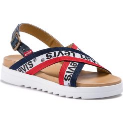 Sandały LEVI'S - 229824-938-17 Navy Blue. Niebieskie klapki damskie Levi's®, bez wzorów, ze skóry ekologicznej, bez obcasa. W wyprzedaży za 219,00 zł.