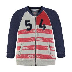 Bluzy niemowlęce: Bluza w kolorze granatowo-czerwono-szarym